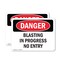 Signmission Blasting In Progress No Entry Danger Sign, Plastic, 10in W x 7in L, 2PK OS-2PACK-DS-P-710-L-1878 - alternate 1